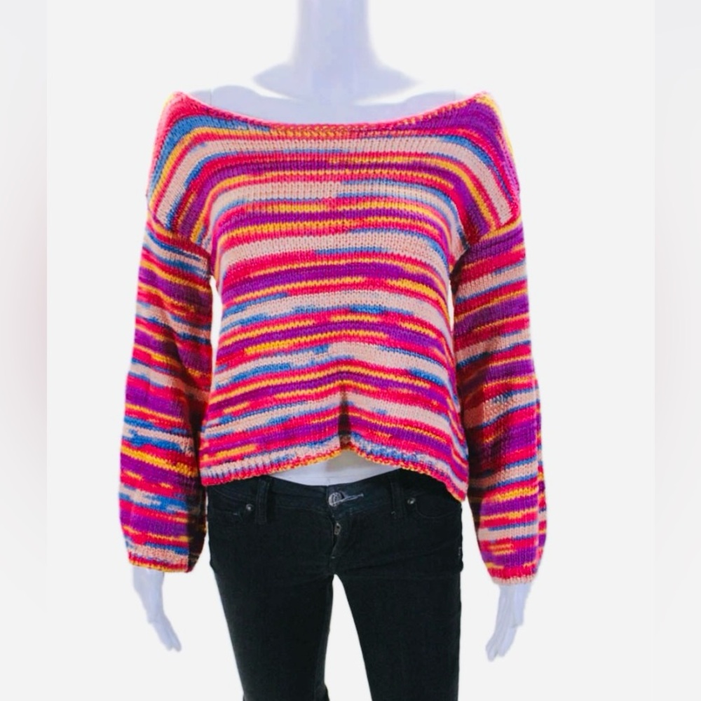 🌈 Ramy Brook Multicolor Women’s Crewneck Long Sleeve Sweater Size Small Petit
